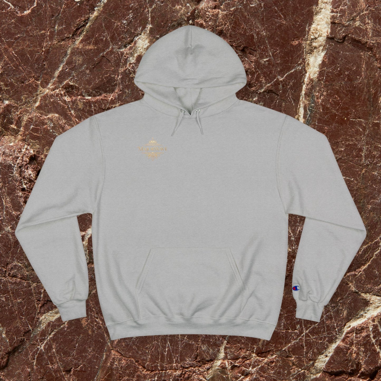 MajorWave Crown Logo Hoodie — Vintage Gold Emblem Champion Sweatshirt