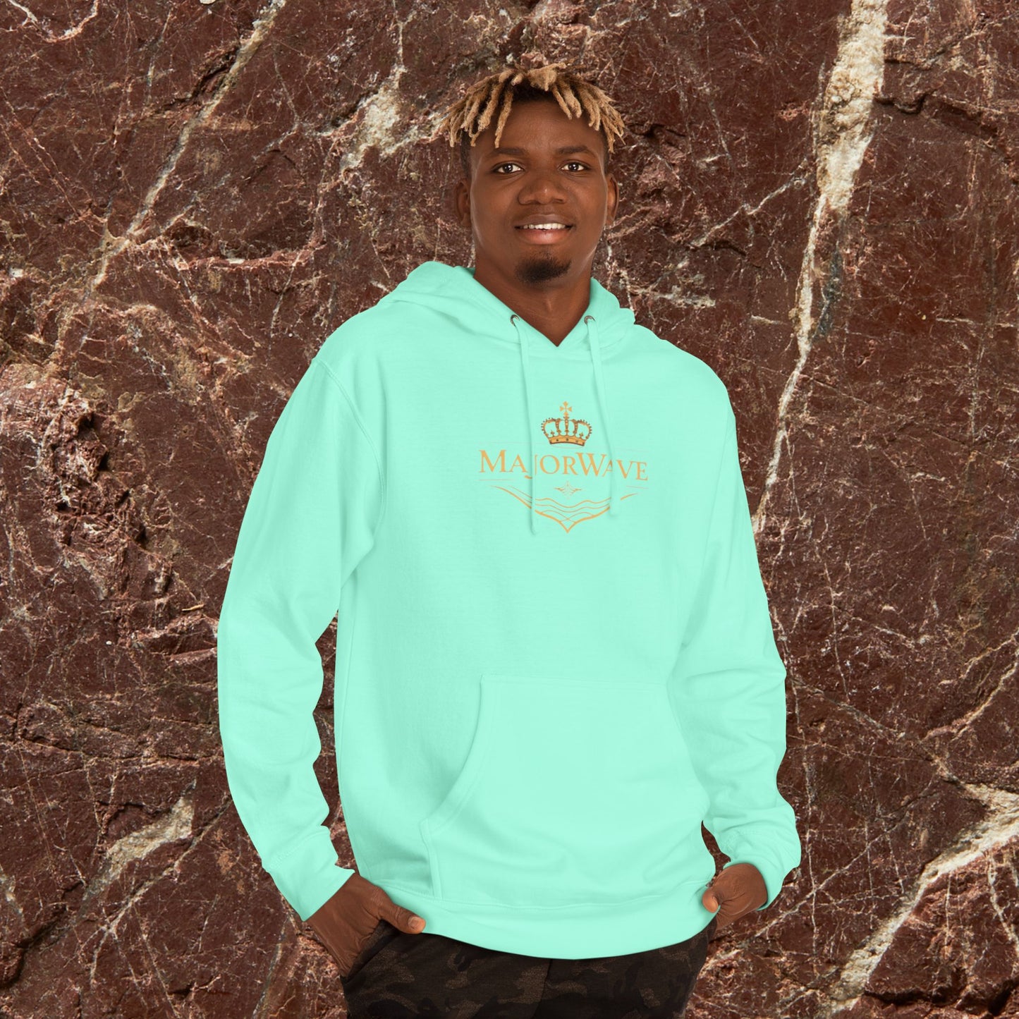 Hoodie — Majalrave Gold Crest & Sunset Eye Graphic Hooded Sweatshirt