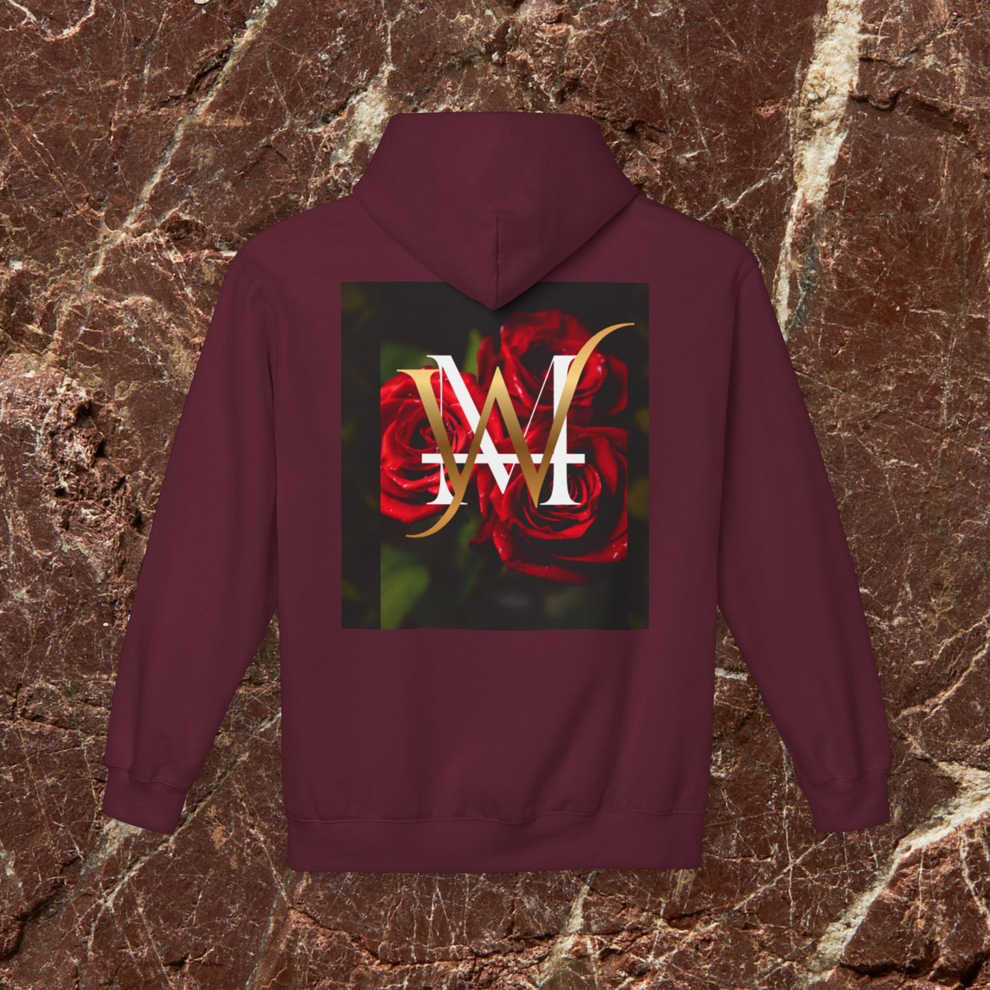 Hoodie — Rose Monogram "W" Graphic Pullover