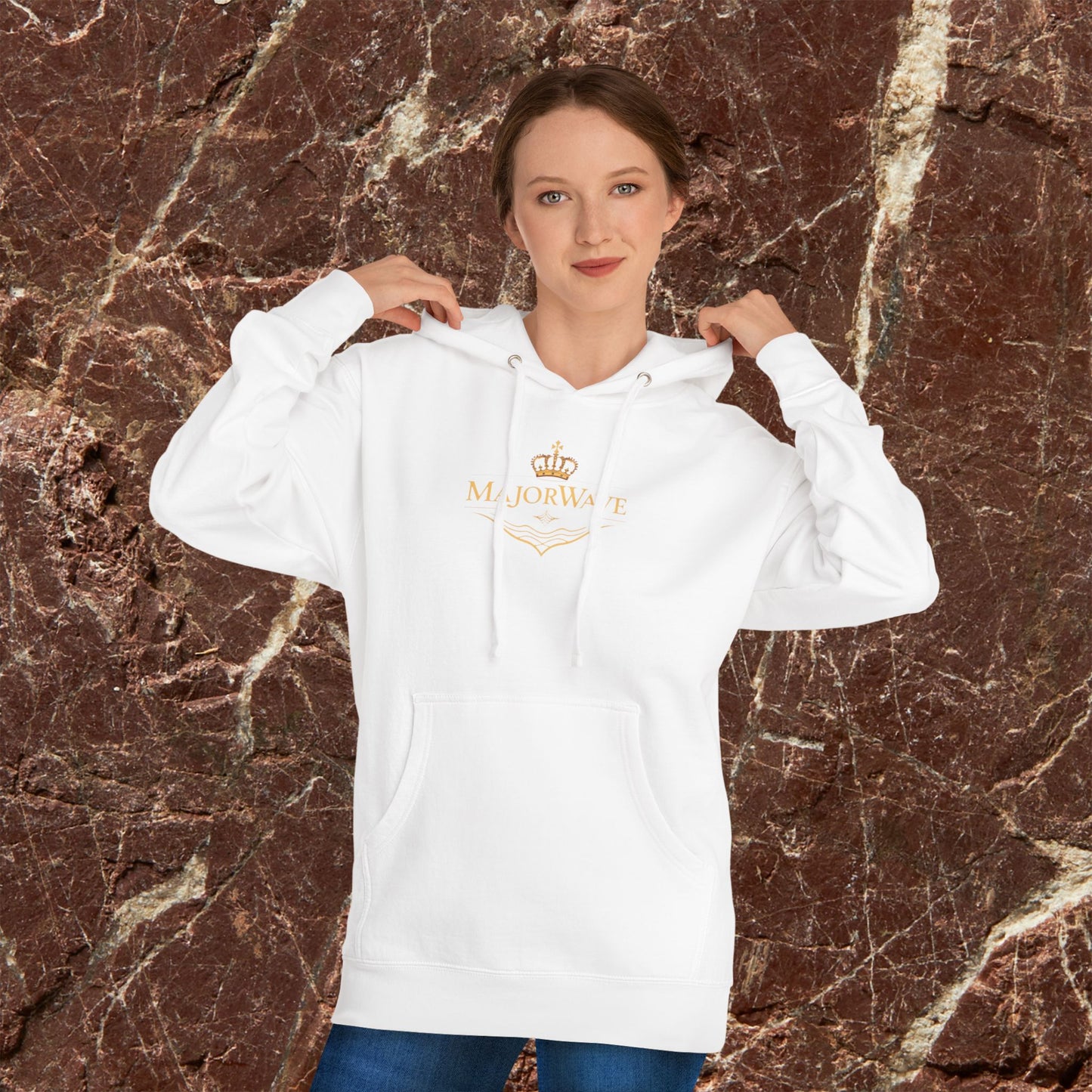 Hoodie — Majalrave Gold Crest & Sunset Eye Graphic Hooded Sweatshirt