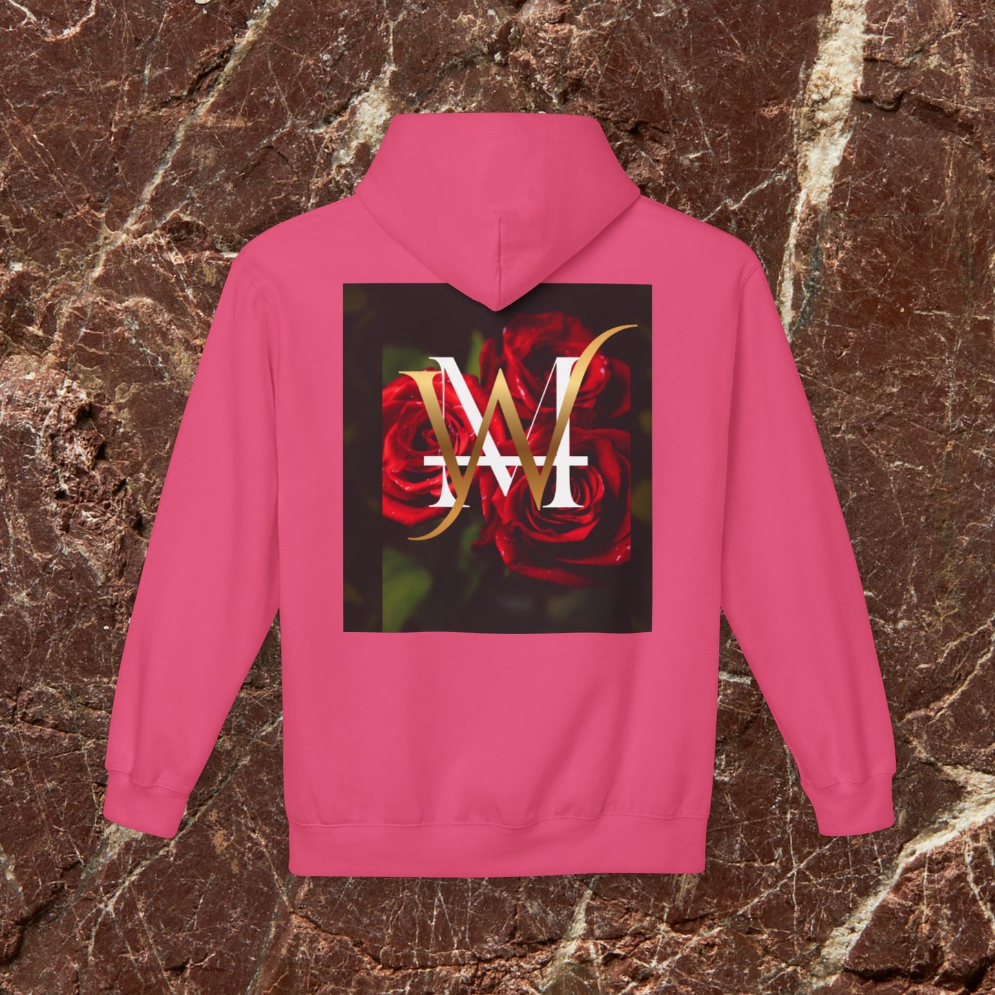 Hoodie — Rose Monogram "W" Graphic Pullover
