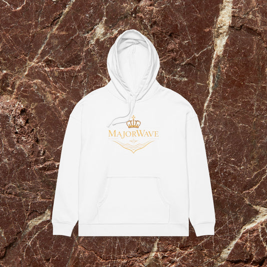 MajorWave Gold Crest Hoodie — Minimal Luxury Logo Pullover