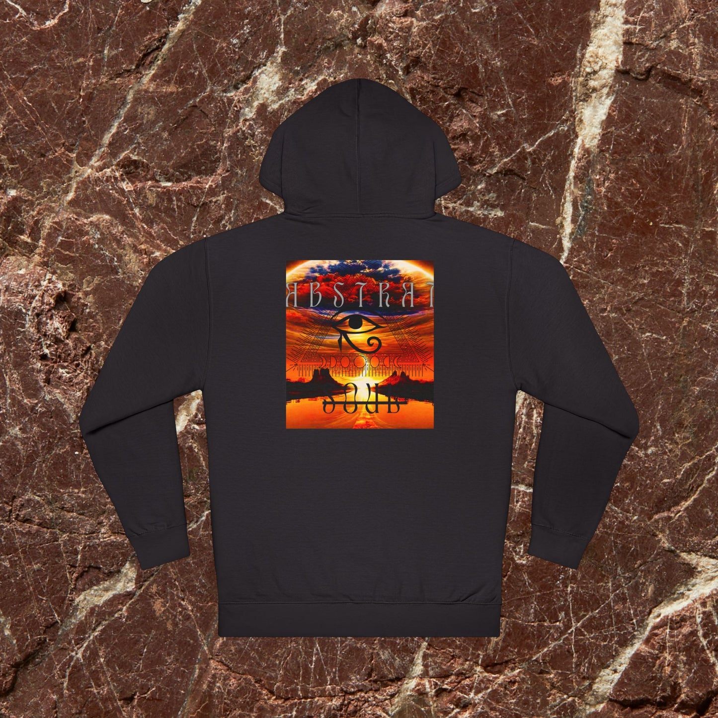 Hoodie — Majalrave Gold Crest & Sunset Eye Graphic Hooded Sweatshirt