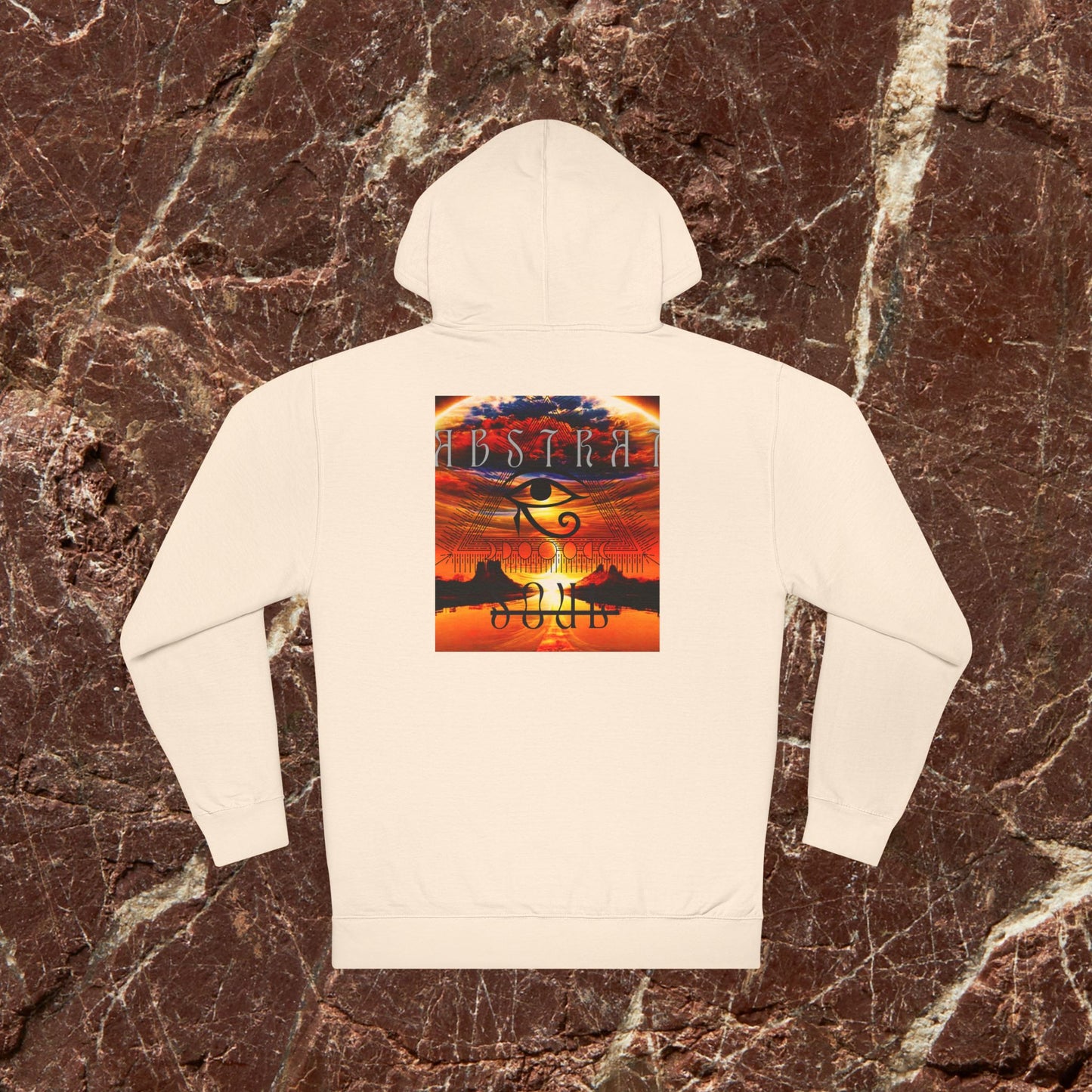 Hoodie — Majalrave Gold Crest & Sunset Eye Graphic Hooded Sweatshirt