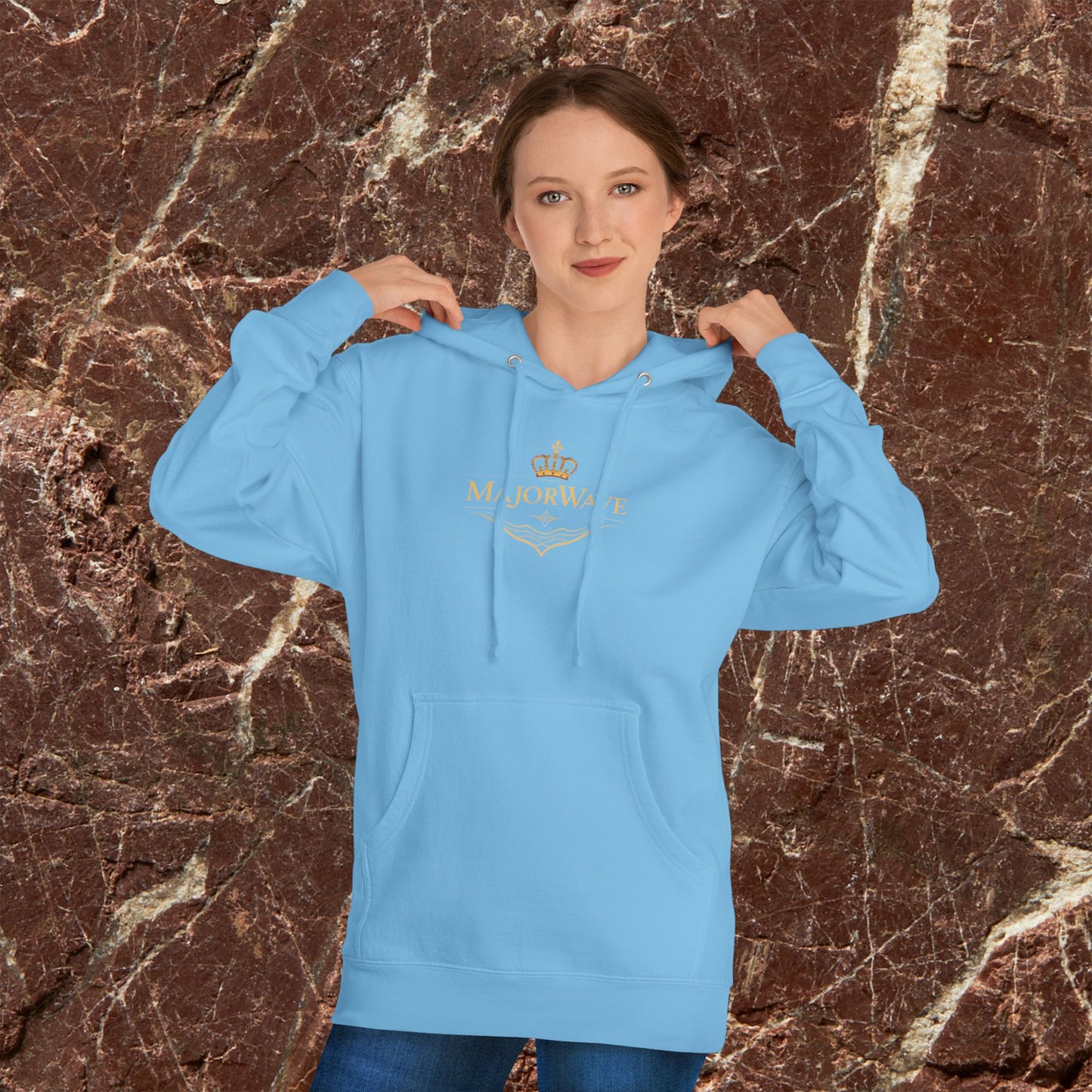 Hoodie — Majalrave Gold Crest & Sunset Eye Graphic Hooded Sweatshirt