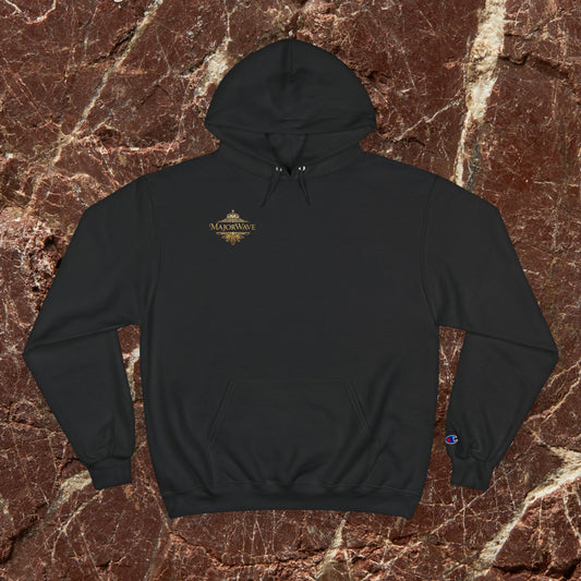 MajorWave Crown Logo Hoodie — Vintage Gold Emblem Champion Sweatshirt